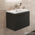 Ideal Standard I.Life S 60x37,5 cm-es 1 fiókos fali szekrény mosdó és fogantyú nélkül,Carbon grey matt T5292NV
