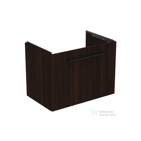 Ideal Standard I.Life S 60x37,5 cm-es 1 fiókos fali szekrény mosdó és fogantyú nélkül,Coffee oak T5292NW