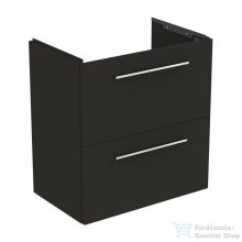  Ideal Standard I.Life S 60x37,5 cm-es 1 fiókos fali szekrény mosdó és fogantyú nélkül,Carbon grey matt T5293NV