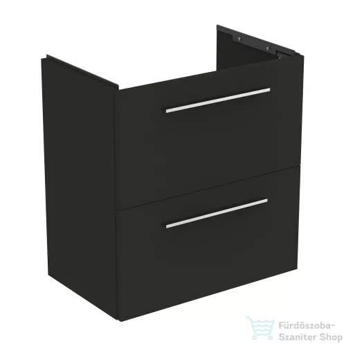 Ideal Standard I.Life S 60x37,5 cm-es 1 fiókos fali szekrény mosdó és fogantyú nélkül,Carbon grey matt T5293NV