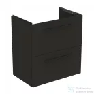 Ideal Standard I.Life S 60x37,5 cm-es 1 fiókos fali szekrény mosdó és fogantyú nélkül,Carbon grey matt T5293NV
