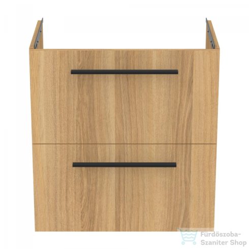 Ideal Standard I.Life S 60x37,5 cm-es 1 fiókos fali szekrény mosdó és fogantyú nélkül,Natural oak T5293NX