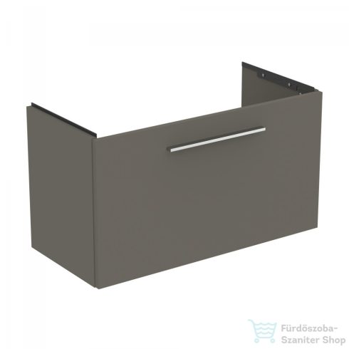 Ideal Standard I.Life S 80x37,5 cm-es 1 fiókos fali szekrény mosdó és fogantyú nélkül,Quartz grey matt T5294NG