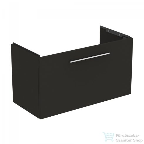 Ideal Standard I.Life S 80x37,5 cm-es 1 fiókos fali szekrény mosdó és fogantyú nélkül,Carbon grey matt T5294NV