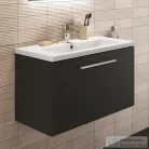 Ideal Standard I.Life S 80x37,5 cm-es 1 fiókos fali szekrény mosdó és fogantyú nélkül,Carbon grey matt T5294NV