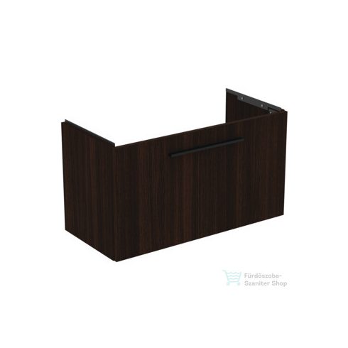 Ideal Standard I.Life S 80x37,5 cm-es 1 fiókos fali szekrény mosdó és fogantyú nélkül,Coffee oak T5294NW