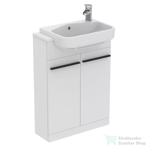 Ideal Standard I.Life S 60x21 cm-es 2 ajtós álló szekrény mosdó és fogantyú nélkül,matt fehér T5298DU