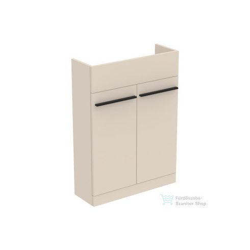 Ideal Standard I.Life S 60x21 cm-es 2 ajtós álló szekrény mosdó és fogantyú nélkül,Sand beige matt T5298NF