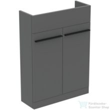   Ideal Standard I.Life S 60x21 cm-es 2 ajtós álló szekrény mosdó és fogantyú nélkül,Quartz grey matt T5298NG