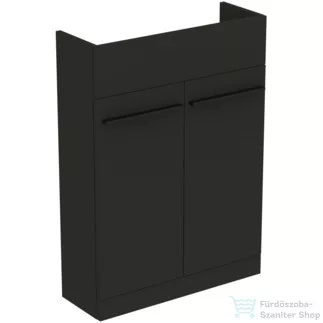 Ideal Standard I.Life S 60x21 cm-es 2 ajtós álló szekrény mosdó és fogantyú nélkül,Carbon grey matt T5298NV
