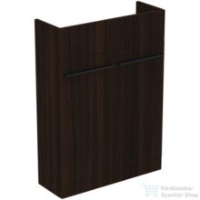   Ideal Standard I.Life S 60x21 cm-es 2 ajtós álló szekrény mosdó és fogantyú nélkül,Coffee oak T5298NW