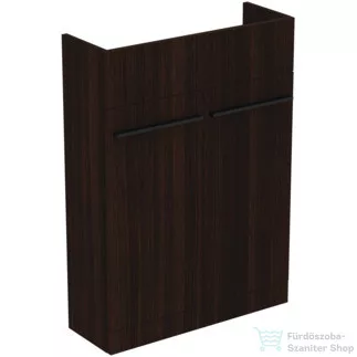 Ideal Standard I.Life S 60x21 cm-es 2 ajtós álló szekrény mosdó és fogantyú nélkül,Coffee oak T5298NW