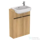 Ideal Standard I.Life S 60x21 cm-es 2 ajtós álló szekrény mosdó és fogantyú nélkül,Natural oak T5298NX