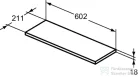 Ideal Standard I.LIFE S 60,2x21,1x1,8 cm-es pult bútorra,kivágás nélkül,Natural oak T5300NX