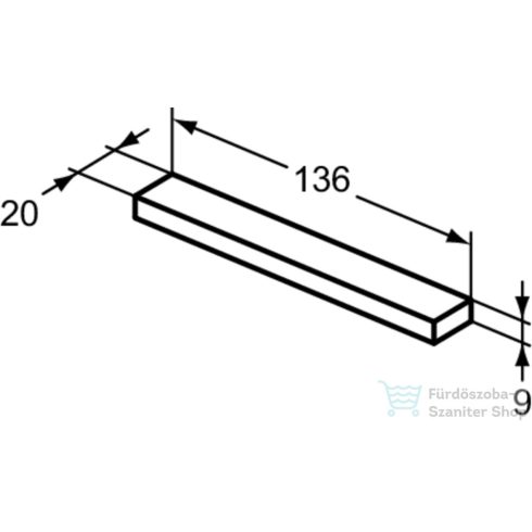 Ideal Standard I Life 13,6 cm-es bútor fogantyú,Brushed chrome T5324YE