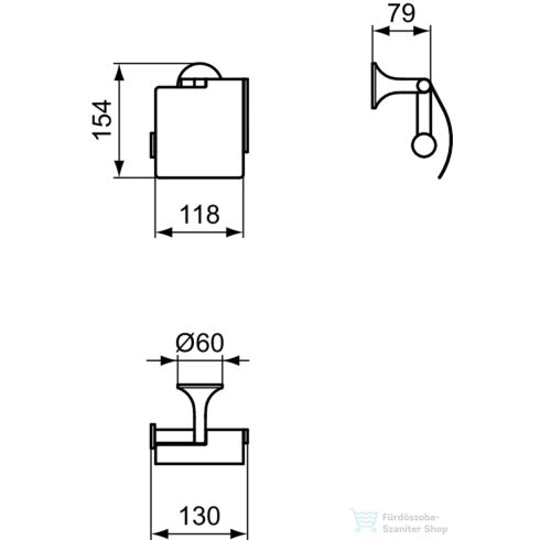 Ideal Standard LA DOLCE VITA fali WC papír tartó,brushed gold T5509A2