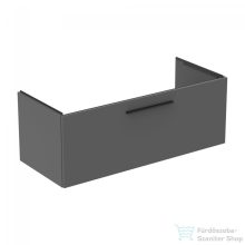   Ideal Standard I.Life B 120x50,5 cm-es 1 fiókos fali szekrény mosdó és fogantyú nélkül,Quartz grey matt T5515NG