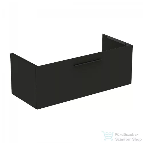 Ideal Standard I.Life B 120x50,5 cm-es 1 fiókos fali szekrény mosdó és fogantyú nélkül,Carbon grey matt T5515NV