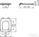 Ideal Standard I.LIFE B wc ülőke gyűrű tető nélkül,fehér T555601