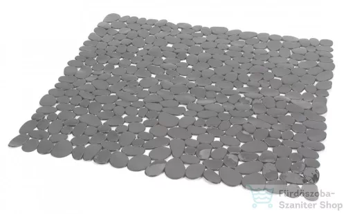 AQUALINE RIVER fürdőszobai szőnyeg csúszásgátlóval, zuhanyfülkébe, 540x540mm, PVC/szürke (TADO40108)