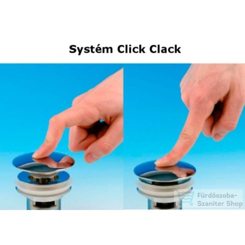 AQUALINE KLIK-KLAK mosdólefolyó, nagy dugóval, 1"1/4, 25-45mm, réz/króm TF7001