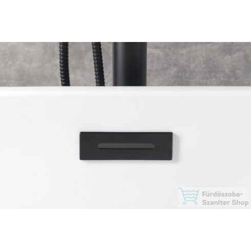 AQUALINE klik-klak kádlefolyó, nagy dugóval, 5/4“, 10-40mm, 60mm, matt fekete (TF9005B)