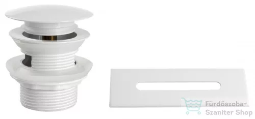 AQUALINE klik-klak kádlefolyó, nagy dugóval, 5/4“, 10-40mm, 60mm, fehér (TF9005W)