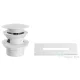 AQUALINE klik-klak kádlefolyó, nagy dugóval, 5/4“, 10-40mm, 60mm, fehér (TF9005W)