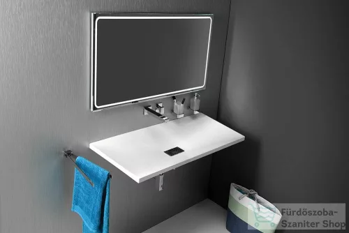 Sapho TONGA mosdó 121x13x50cm, öntöttmárvány, fehér TG121