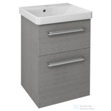   Sapho THEIA mosdótartó szekrény, 2 fiókkal, 46x70x44cm, ezüst tölgy (TH050-1111)