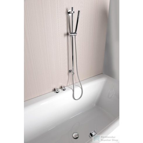 Sapho GO 2 részes kádperemre szerelhető, termosztátos kádtöltő csaptelep, váltóval, kádbeömlő nélkül, króm TH100