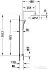 Duravit ShowerSystem termosztátos zuhanyrendszer, szálcsiszolt bronz TH4282008004