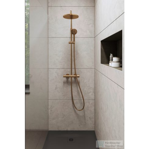 Duravit ShowerSystem termosztátos zuhanyrendszer, szálcsiszolt bronz TH4282008004