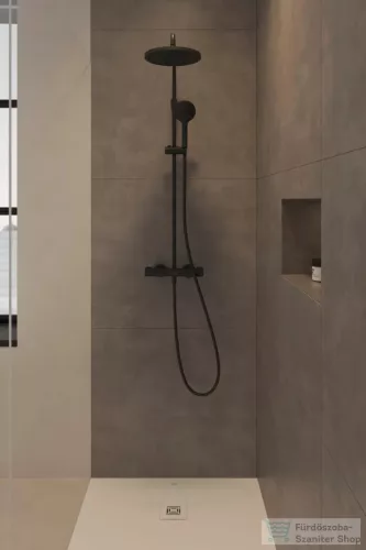 Duravit ShowerSystem termosztátos zuhanyrendszer, matt fekete TH4282008046