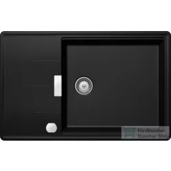   Schock Tia D-100LS CRISTADUR® Magma 780x500 mm gránit kompozit konyhai mosogatótálca, metalizált fekete TIAD100LSMAGMSA