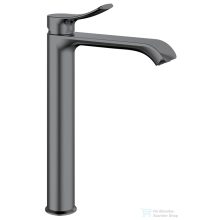   Sapho SUGA magasított mosdócsaptelep, leeresztő nélkül, gun metal (TJ006GM)