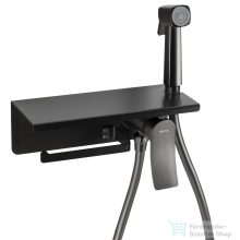   Sapho SUGA falbasüllyesztett bidézuhany szett, telefon és WC-papírtartóval, gun metal (TJ040GM)