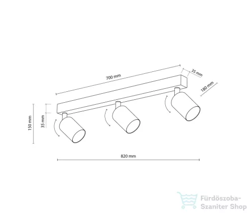 TK Lighting Nex mennyezeti spotlámpa TK-10629