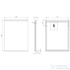 Sapho TRAKA LED tükör világítással és polccal, 60x80cm (TK060)