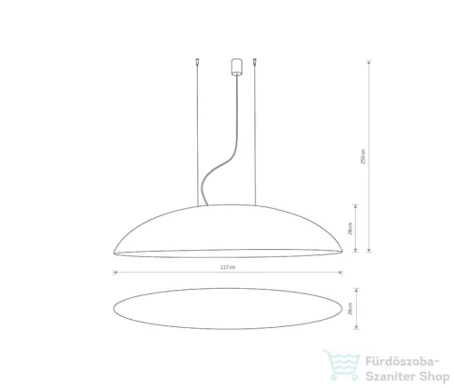 Nowodvorski Canoe függesztett lámpa, fekete TL-10322