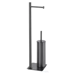   Sapho TRILLY álló WC-kefe és WC-papírtartó, gun metal (TR3281)