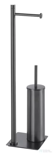 Sapho TRILLY álló WC-kefe és WC-papírtartó, gun metal (TR3281)