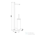 Sapho TRILLY álló WC-kefe és WC-papírtartó, gun metal (TR3281)