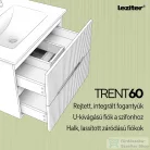 Leziter Trent 60 alsó fürdőszobabútor kerámia mosdóval (2 fiókos) antracit szürke-pisztáciazöld TRENT60AANTSZVZ