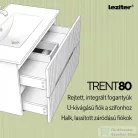 Leziter Trent 80 alsó fürdőszobabútor kerámia mosdóval (2 fiókos) pisztáciazöld-sunset tölgy TRENT80AVZSST