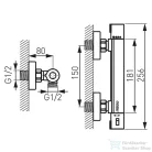 Ferro Trinity Termosztátos zuhany csaptelep TRM7