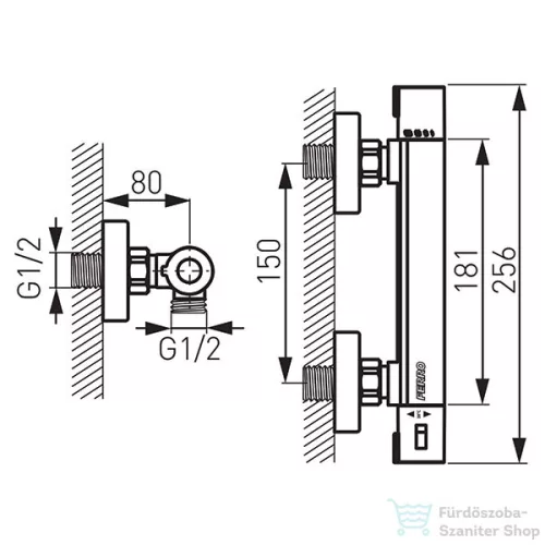 Ferro Trinity Termosztátos zuhany csaptelep TRM7