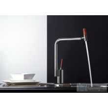   Webert 360 konyhai csaptelep króm színben vörös fogantyúval TS920301.784