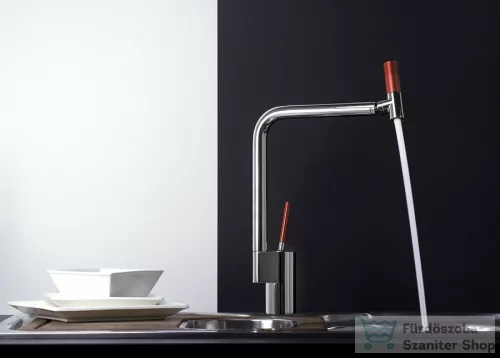 Webert 360 konyhai csaptelep króm színben vörös fogantyúval TS920301.784