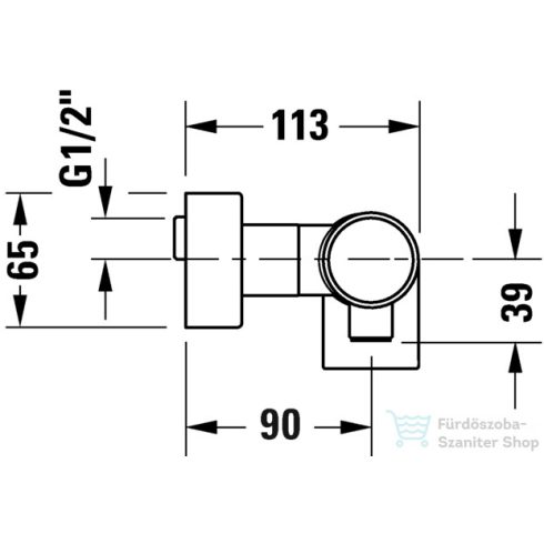 Duravit TULUM egykaros zuhanycsaptelep zuhanyszett nélkül, matt fekete TU4230000046